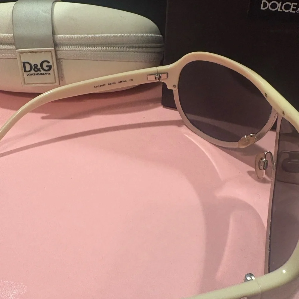 Dolce & Gabbana Beige Aviator Sunglasses Authentic